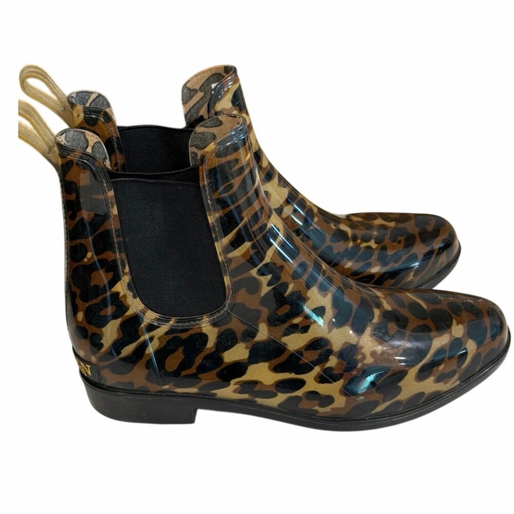 Lauren Ralph Lauren size 9 cheetah print rain boots rubber boots